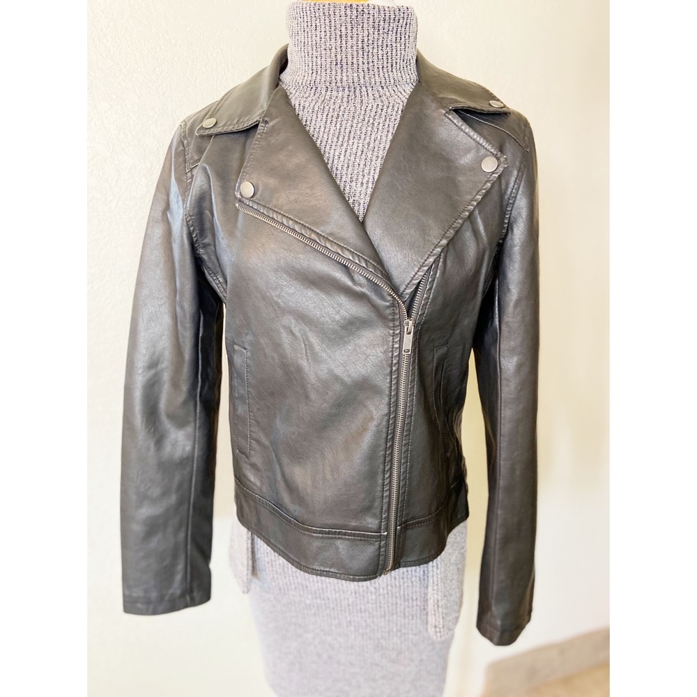 Black leather jacket